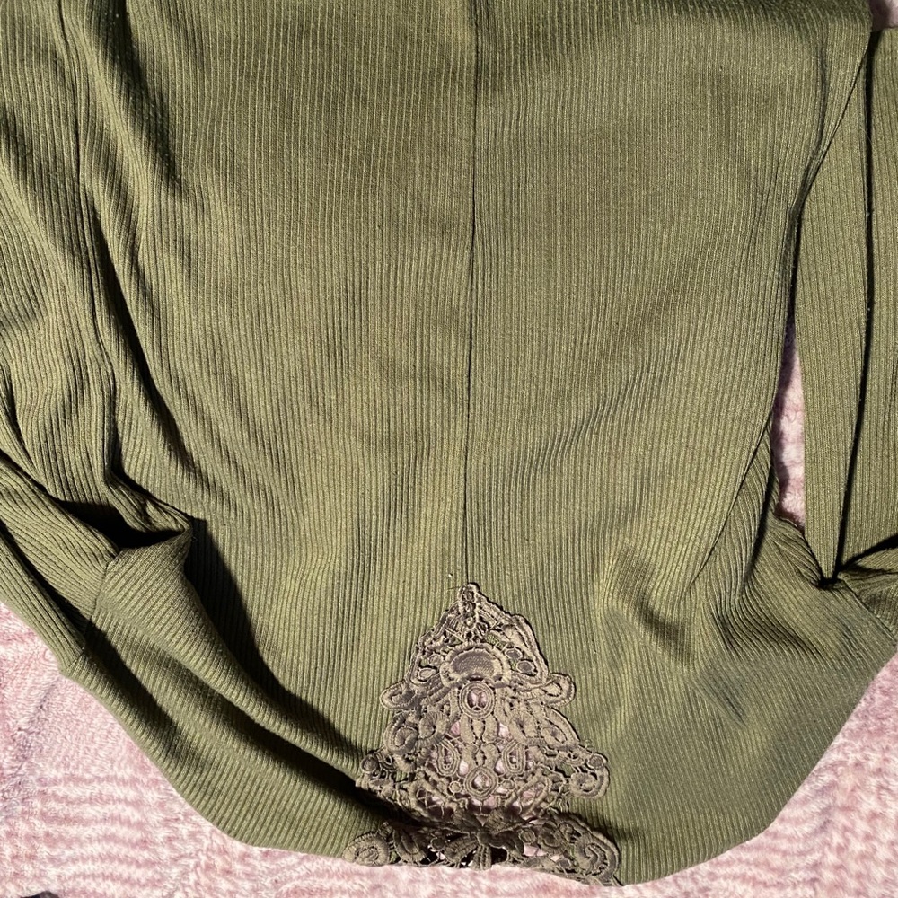 Green cardigan